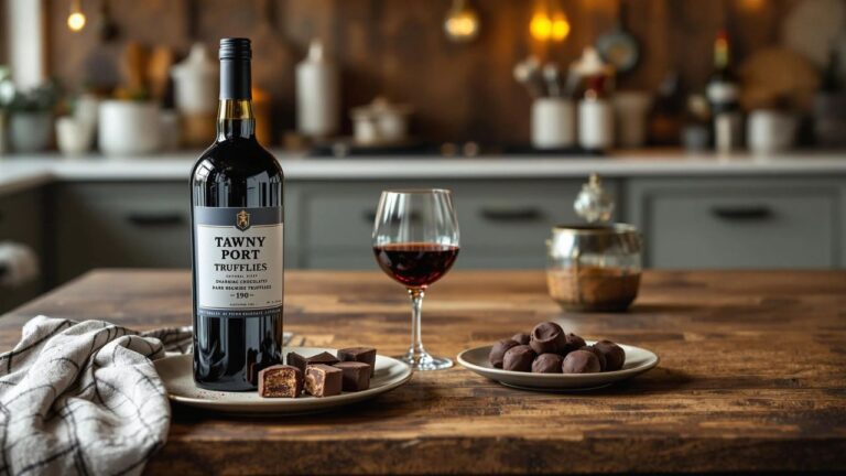 tawny port with dark chocolate truffles